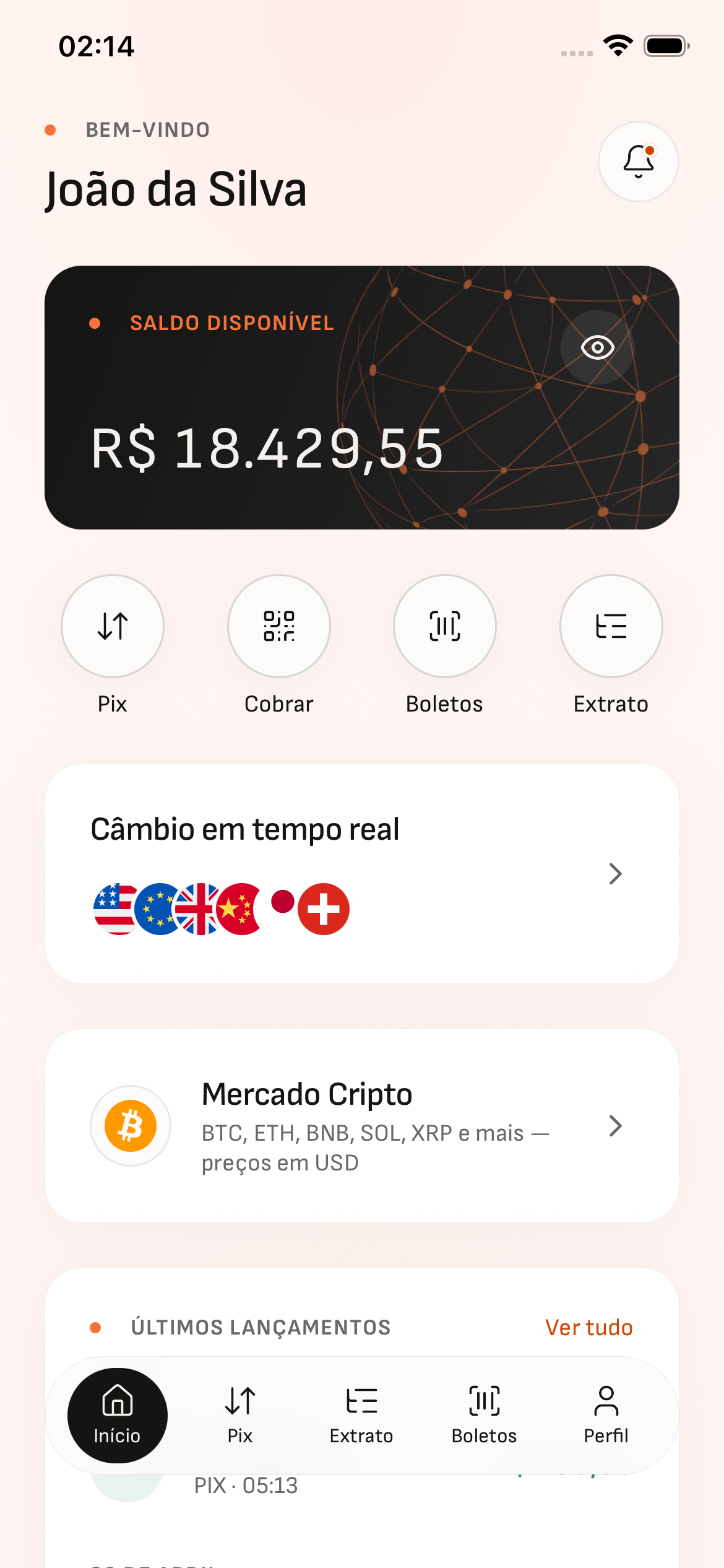 Tela 4 — Neon Bank