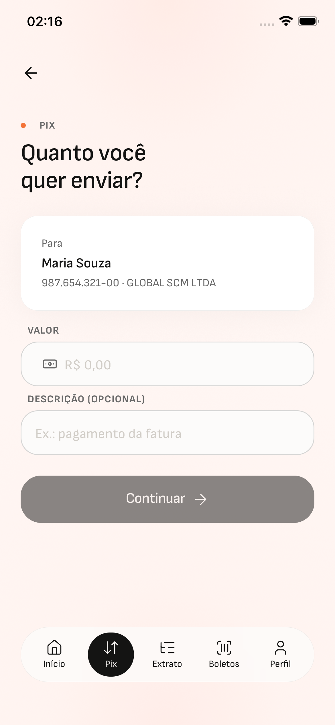 Tela 16 — Neon Bank